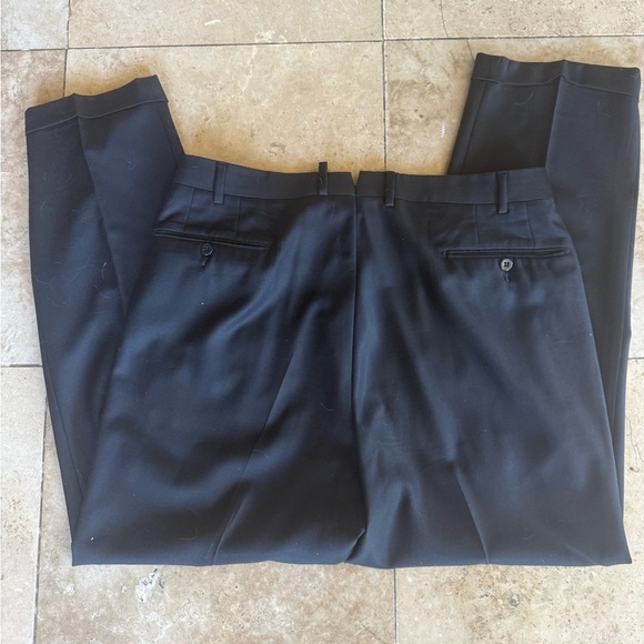 ERMENEGILDO ZEGNA men’s black dress pants 36 100% LAN a wool very good condition - Picture 6 of 9